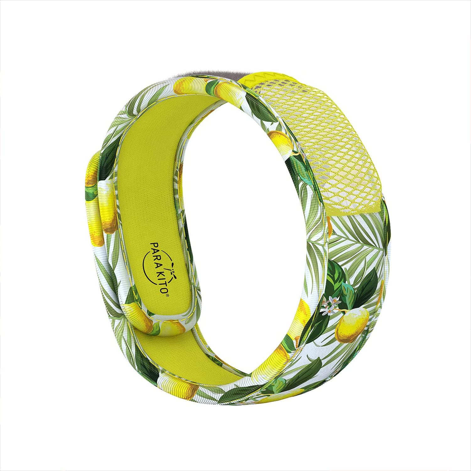 PARAKITO Mosquito Insect & Bug Repellent Wristband - Waterproof Outdoor Pest Repeller Bracelet w/Natural Essential Oils (Lemon)