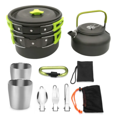 HAVEN CampFeast | Premium 11-Piece Wilderness Cookware Set