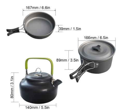 HAVEN CampFeast | Premium 11-Piece Wilderness Cookware Set