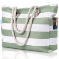 Haven Outer Beach Bag for Women - Large Beach Tote Bag Waterproof Sandproof Beach Bag with Zipper Large Swim Pool Beach Tote Green